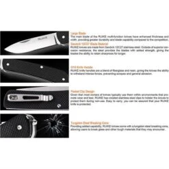 RUIKE LD51B LD51 Multifunctional Knife With Black G10 Handle -Knives Tratina Shop 115164