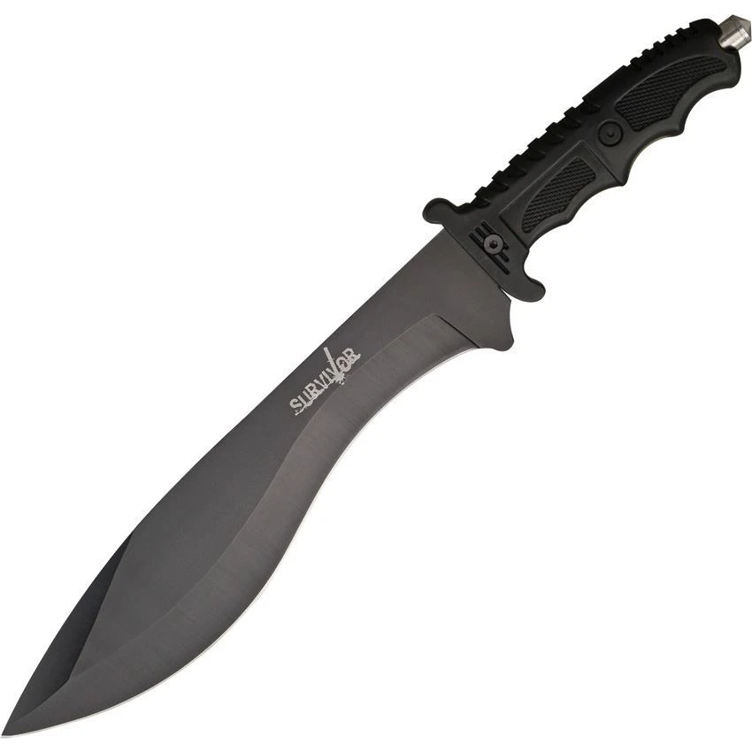 China Made M4138 Survival Knife With Black Fingergrooved Handle 3 China Made M4138 Survival Knife With Black Fingergrooved Handle