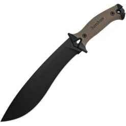 Kershaw 1077TAN Camp 10 Machete 65Mn Steel Blade Knife With Black FRN Handle